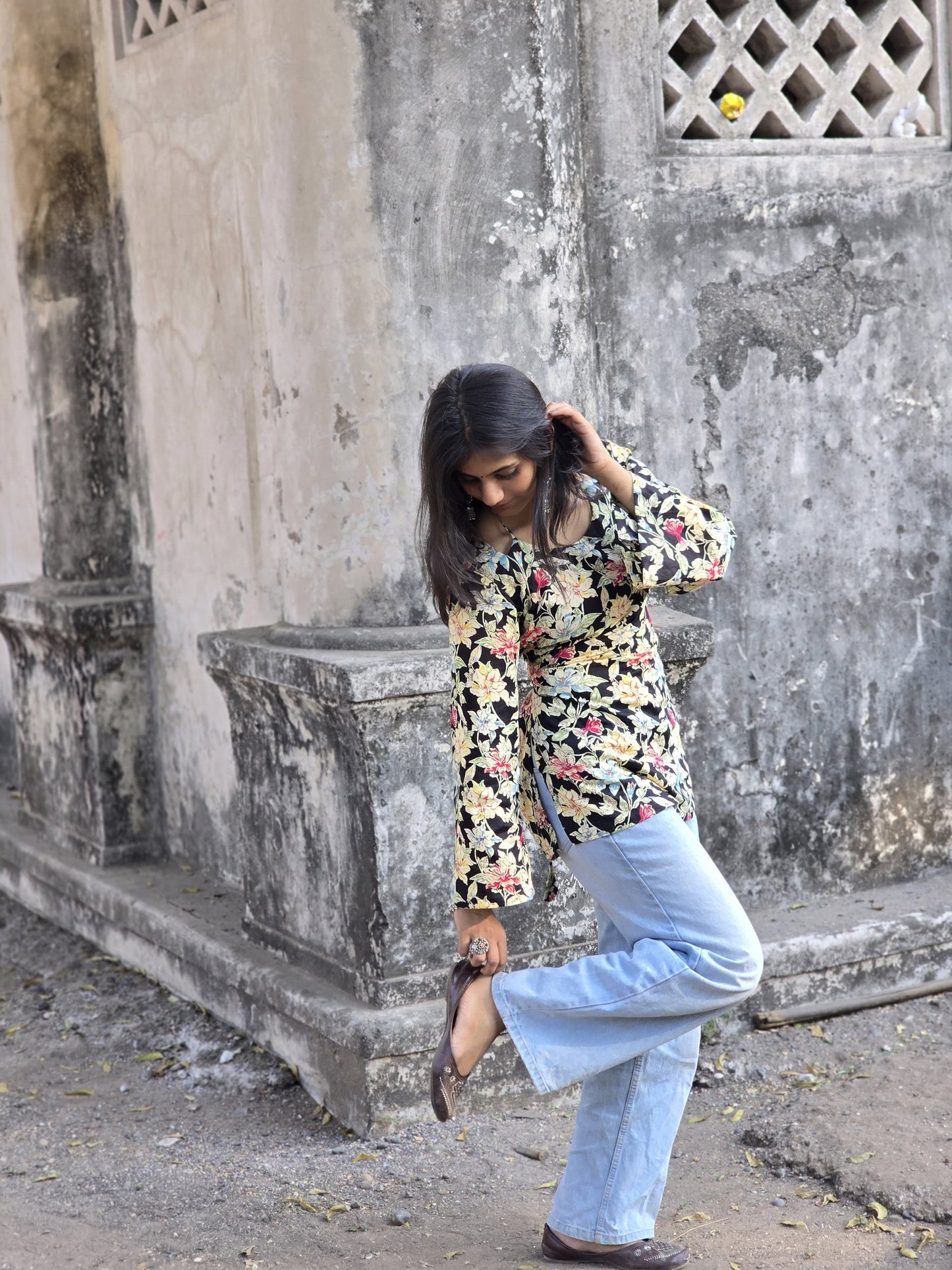 Sakshi Tie-Up Neck Kurti by Milap