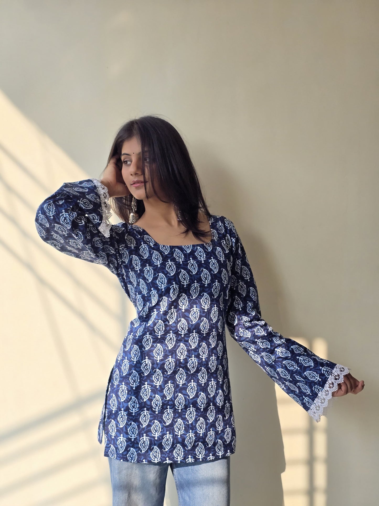 Kavya Bell Sleeves Kurti by Milap
