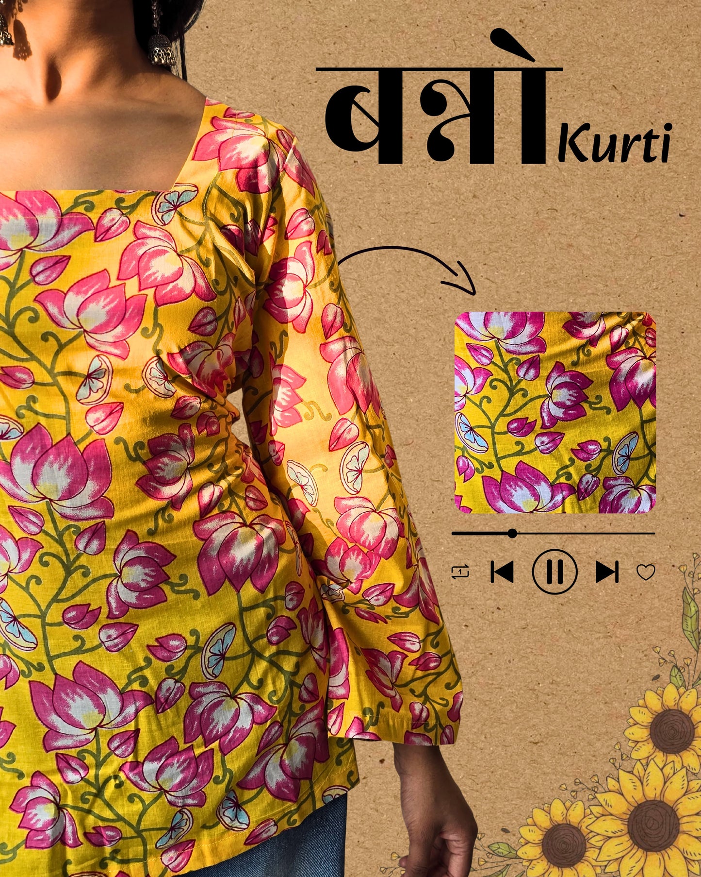 Banno Bell Sleeves Kurti by Milap