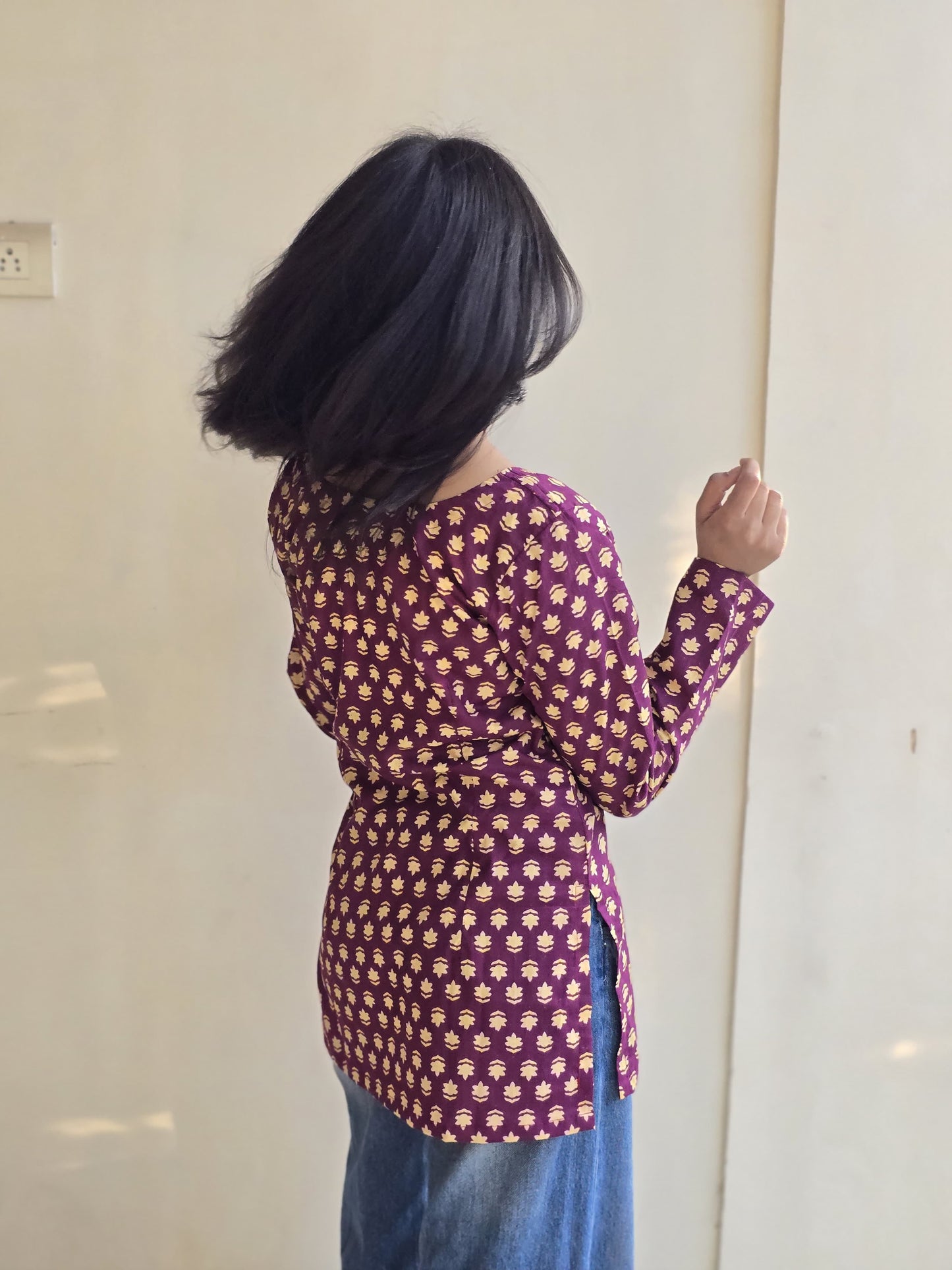 Piyu V-neck Kurti by Milap