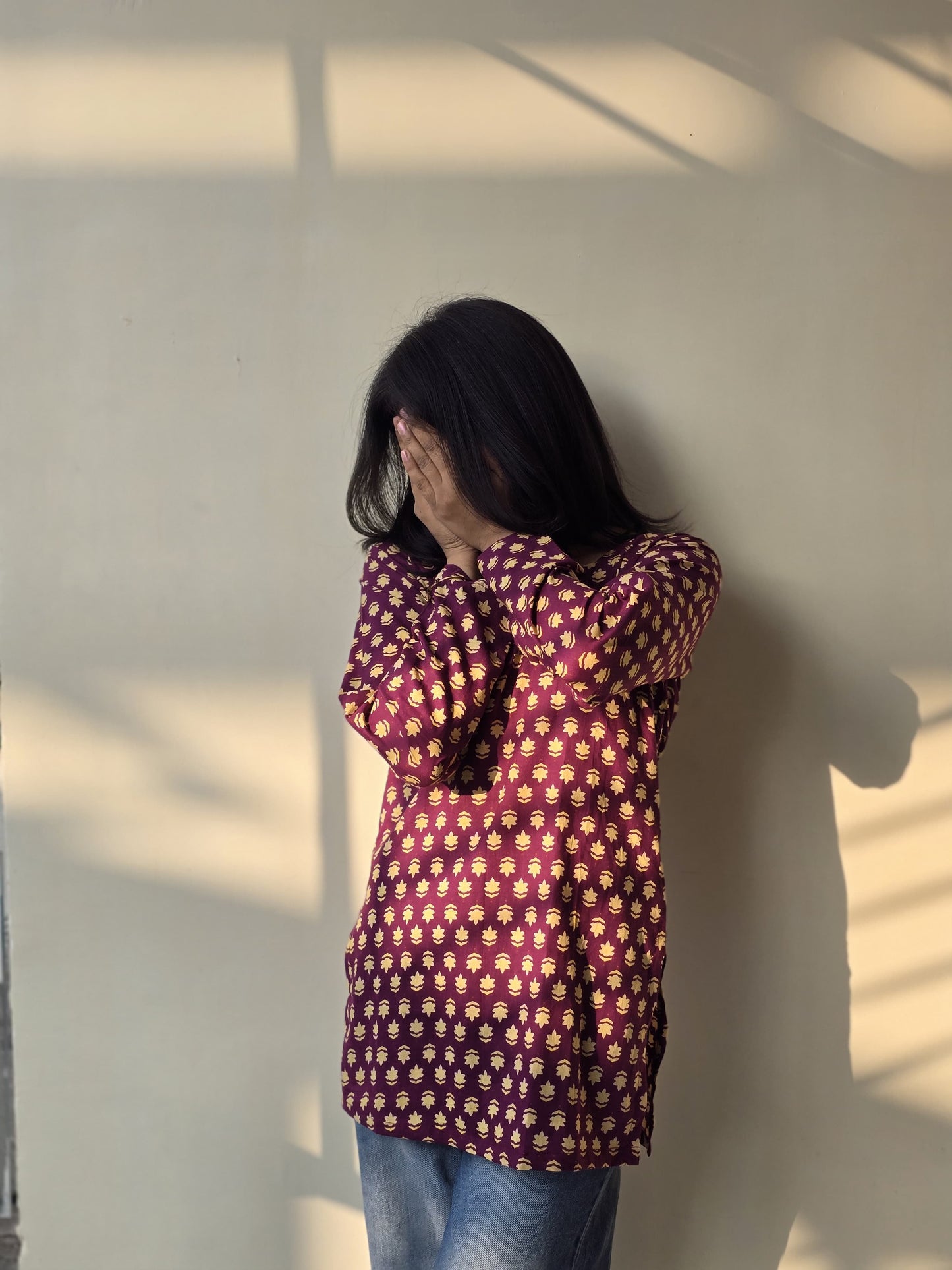 Piyu V-neck Kurti by Milap