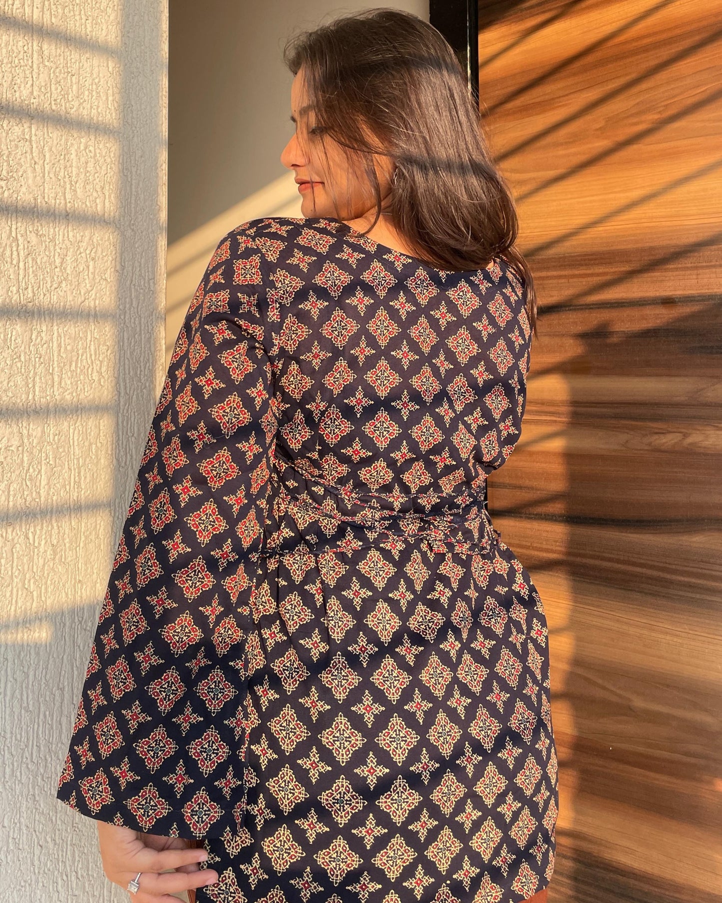 Lai-la V-neck Kurti by Milap