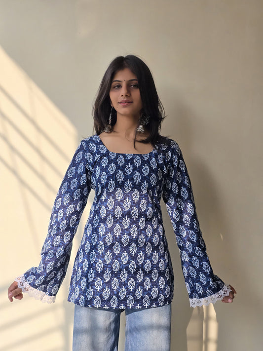Kavya Bell Sleeves Kurti by Milap