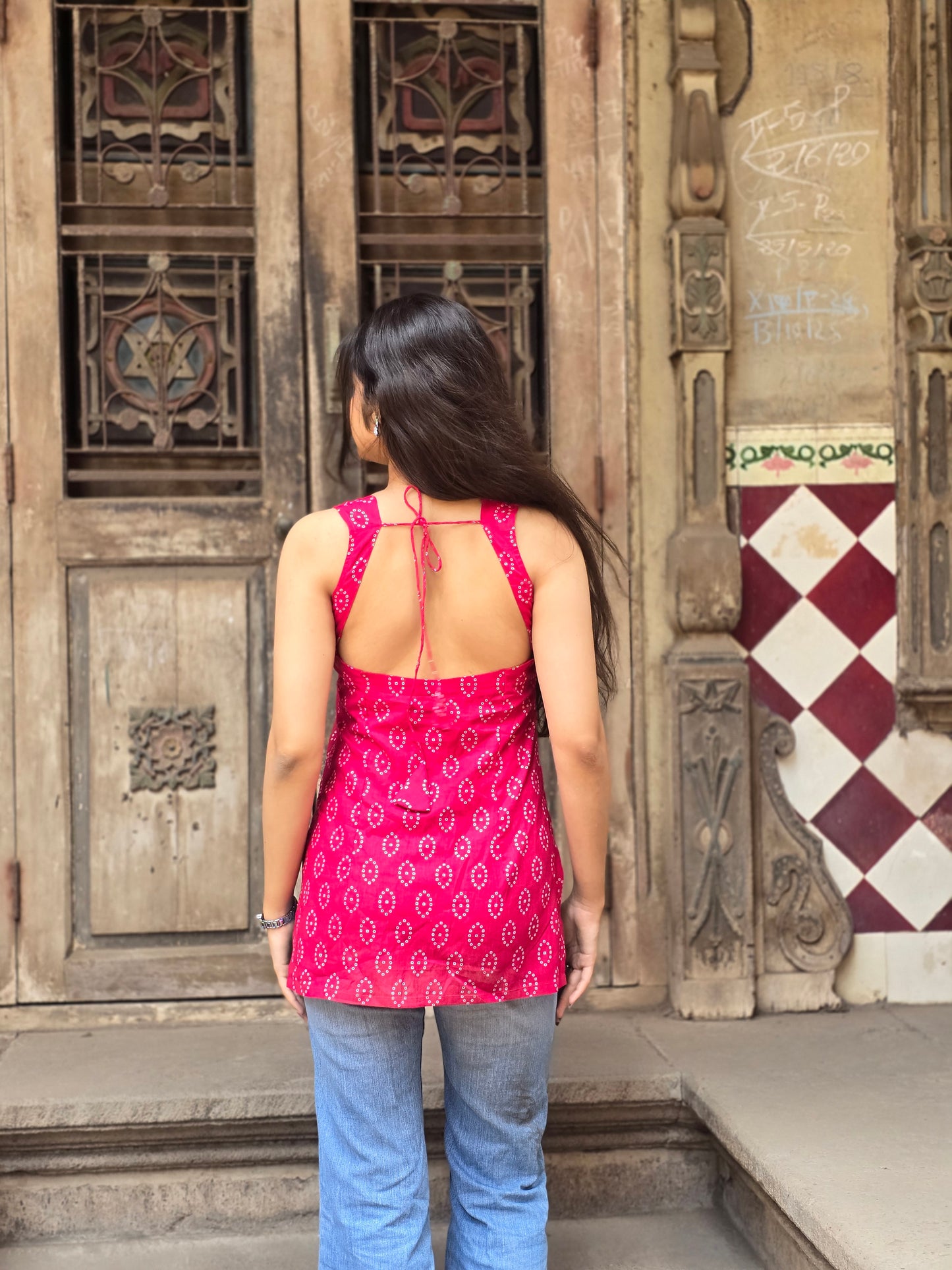 Gulabo backless kurti by Milap